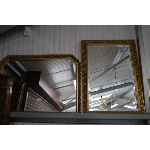 2115 - Two large gold framed mirrors