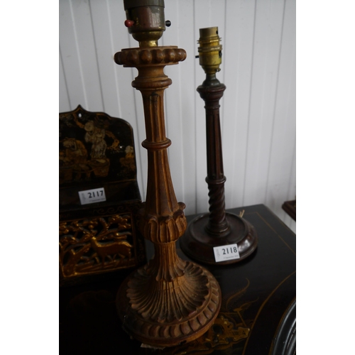 2118 - Two 19th Century lamp bases