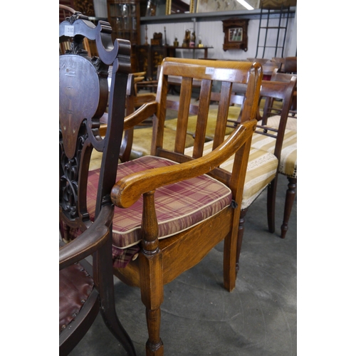 2184 - A beech commode chair