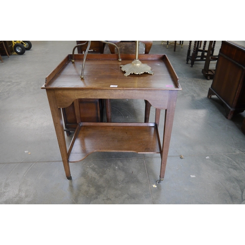 2202 - A 19th Century mahogany two tier side table