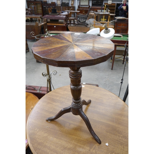 2251 - A 19th Century tripod wine table with specimen wood top