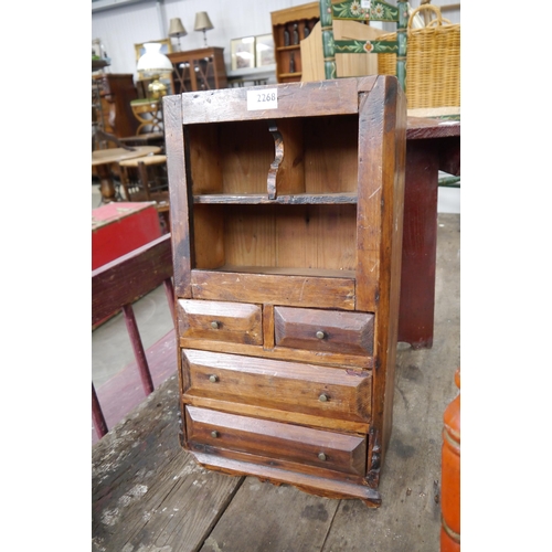 2268 - A 19th century pine set of spice drawers