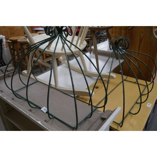 2276 - Two wrought iron wall planters