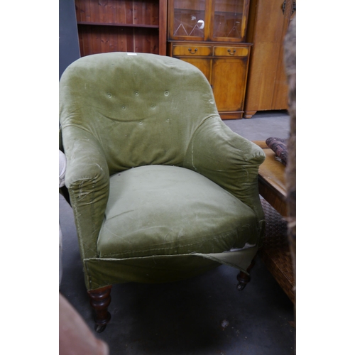 2345 - A Victorian armchair for re-upholstery