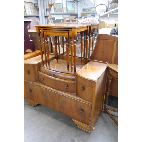 2404 - A 1940's walnut dressing chest