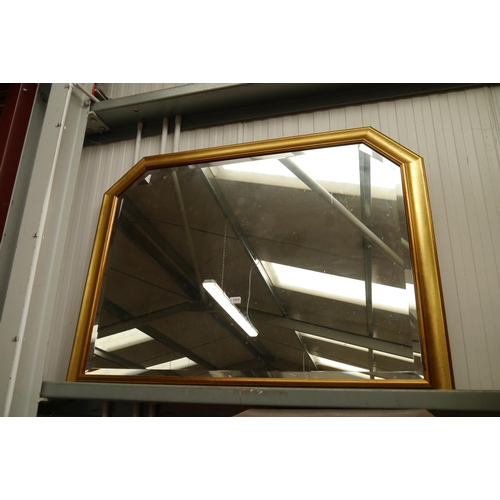 2426 - A gold overmantel mirror