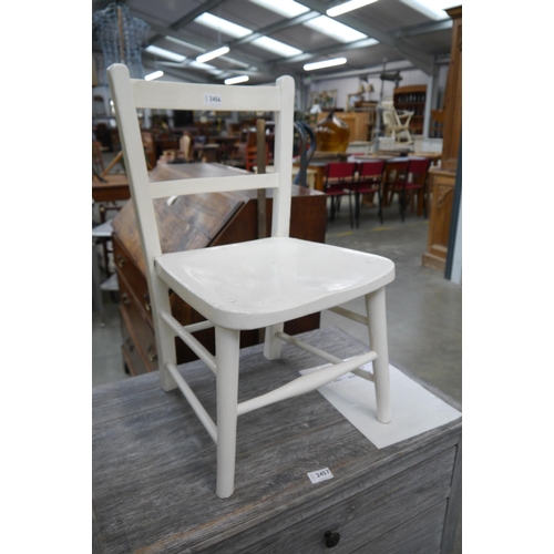 2456 - An Edwardian white painted elm child's chair