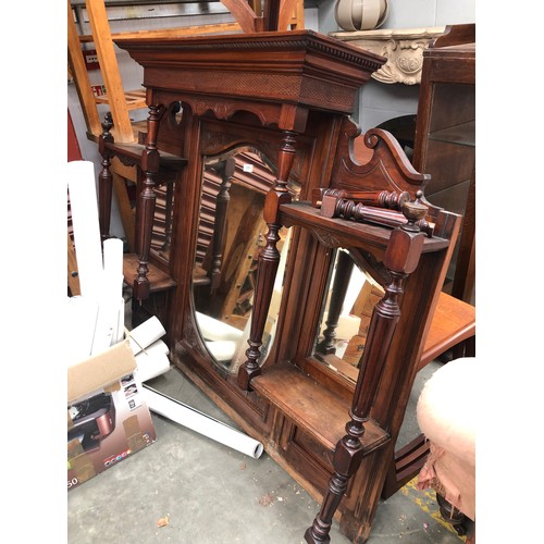 2451 - A Victorian over mantle mirror