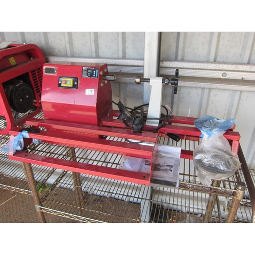 3182 - A Lumberjack SWL350 wood lathe and attachments.  DTI Failure: Please see information pages