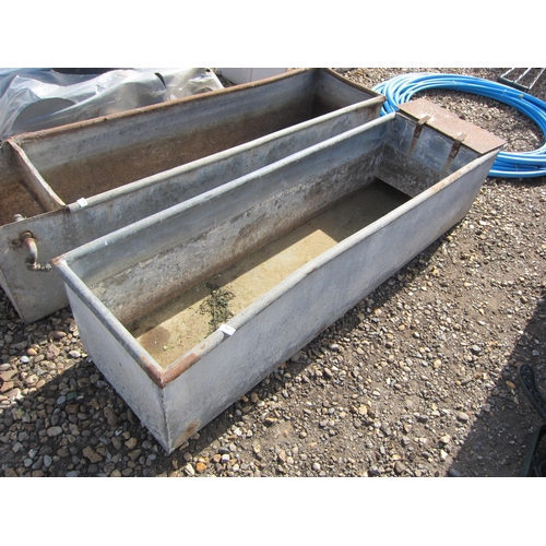 3272 - A galvanised cattle trough, approx. 6' long