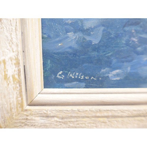 4044 - GEOFFREY WILSON (1920-2010): A framed oil on board, ship on the Mediterranean Sea. Signed bottom lef... 