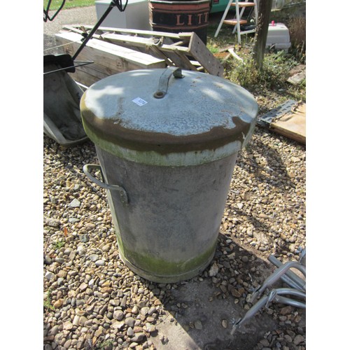 3278 - A galvanised bin