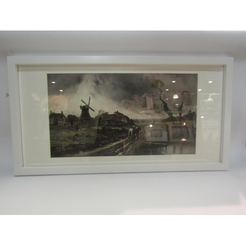 4322 - Two framed and glazed prints after 'J.W.GOZZARD', 24cm X 43cm