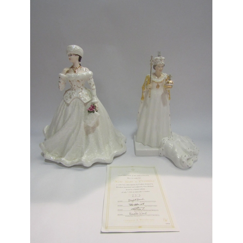 4308 - A Coalport HM Queen Elizabeth Diamond Jubilee figurine (2012) and a Coalport 