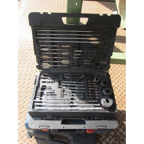 3180 - Two cased Power tools including Hitachi and Bosch and a cased set of drill bits  DTI Failure: Please... 