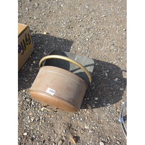 3449 - A copper coal bucket