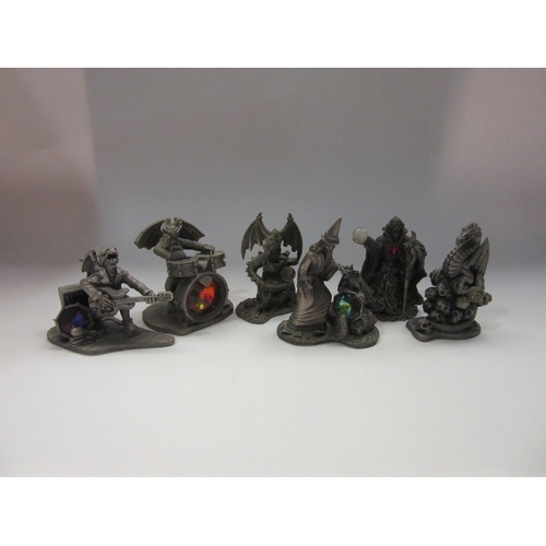 4309 - Six Myth and Magic pewter figures including 