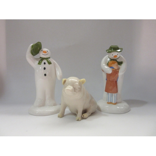 4339 - Two Coalport The snowman figures: 