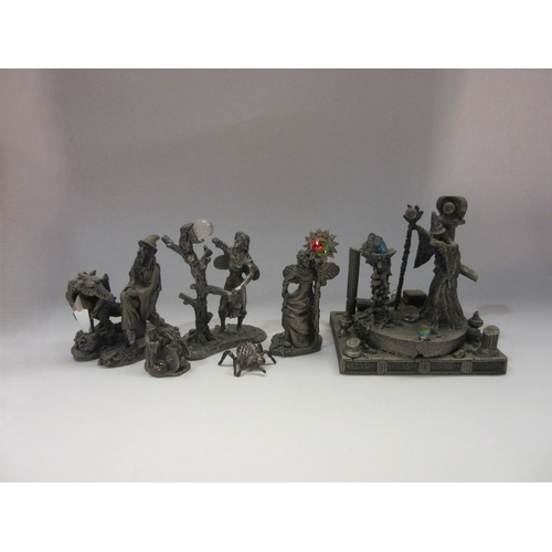 4345 - Five Myth and Magic pewter figures including 