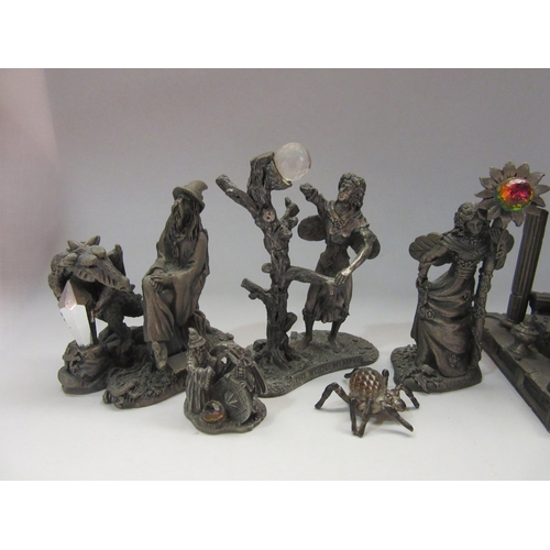 4345 - Five Myth and Magic pewter figures including 