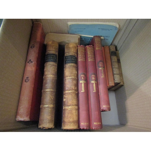 4102 - A box of mixed books, some 19th Century leather bound including 