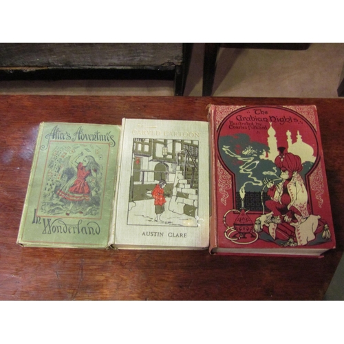 4256 - Six vintage children's and illustrated books, including Alice's Adventures in Wonderland, 1887, Grim... 