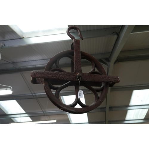 2024 - A 19th Century grain pulley wheel