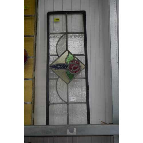 2102 - A lead glass window light