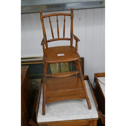 2109 - A 1920's miniature metamorphic high chair