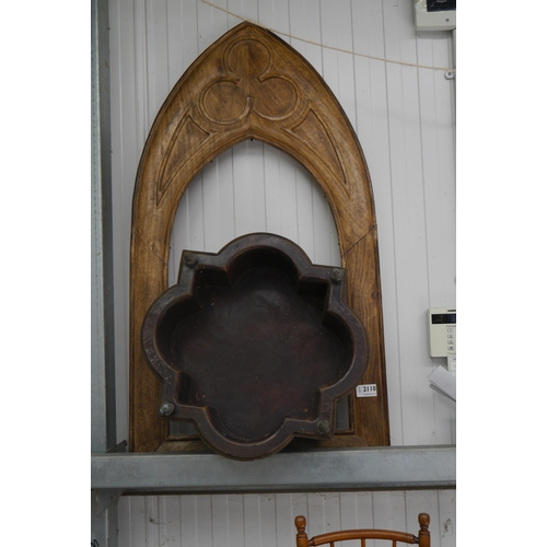 2110 - An ecclesiastical planter and frame for mirror or window