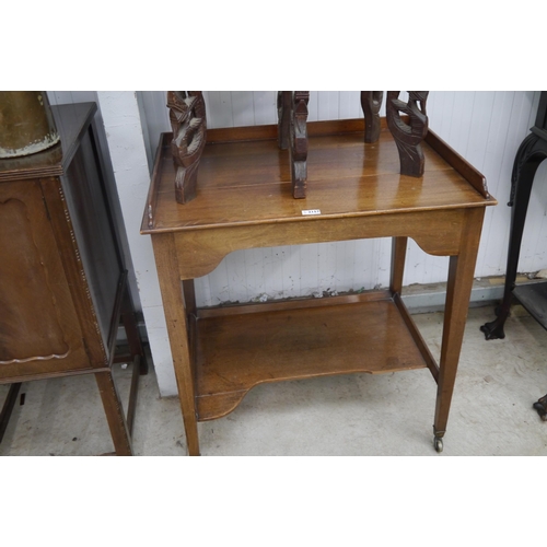 2157 - A 19th Century mahogany two tier side table