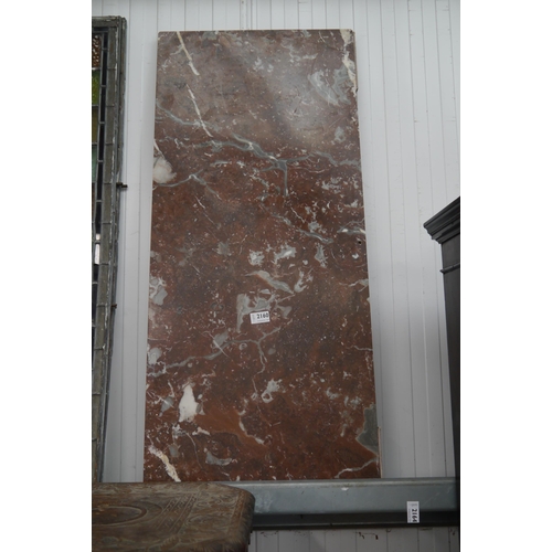 2160 - A slab of Victorian marble 46 x 106cm