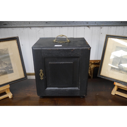 2167 - A 19th Century painted oak espice box with 11 small drawers