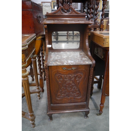 2242 - A Victorian coal cabinet with mirror back