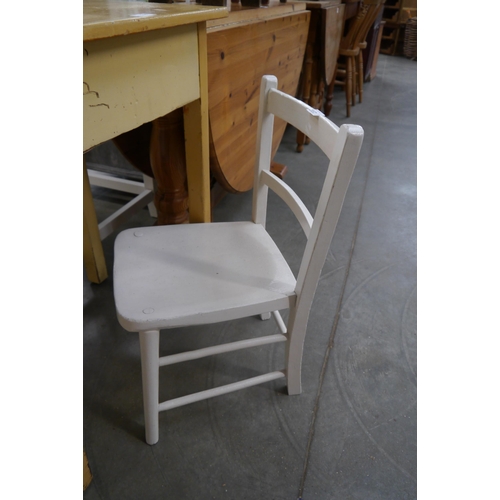 2302 - An Edwardian white painted elm child's chair