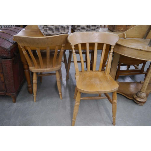 2310 - Four beech kitch chairs