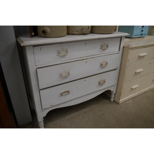 2319 - A 1920's painted three drawer chest