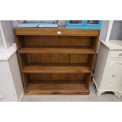 2331 - A wax pine half height bookcase