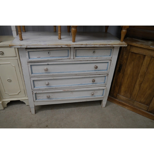 2339 - A 19th Century Scandinavian painted pine two over three chest of drawers