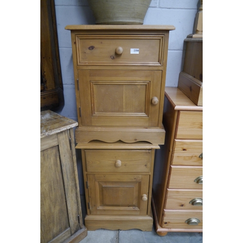 2350 - Two similar pine pot cupboards