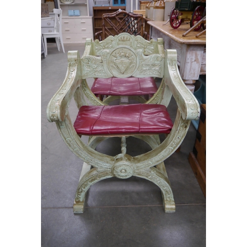 2388 - A pair of Renaissance style frame chairs