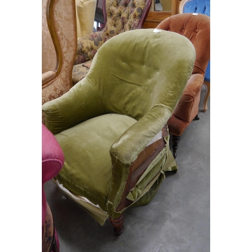 2405 - A Victorian armchair for re-upholstery