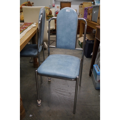 2418 - A set of four early 20th Century tubular chairs