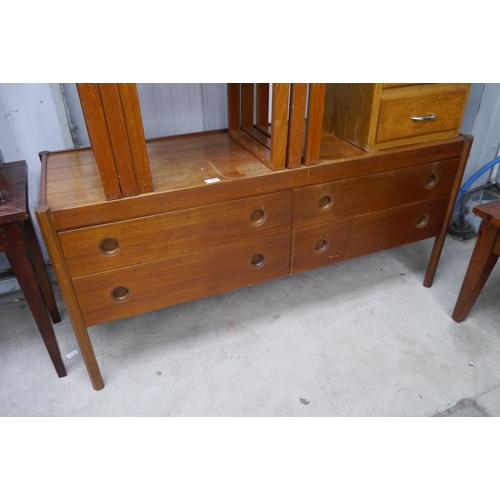 2475 - A 1950/60's teak four drawer sideboard