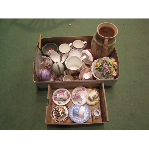 4507 - A collection of ceramics including Royal Crown Derby and Royal Worcester teacups and saucers, a Brad... 