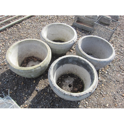 3290 - Four composition brick effect planters