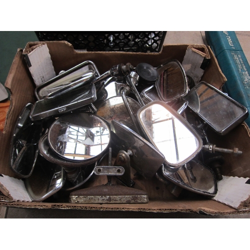 5031 - A box of mixed chromed car mirrors