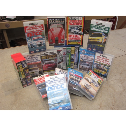 5038 - A box of various VHS tapes including British Grand Prix Greats, British RAC Touring Championship, et... 