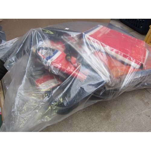 5061 - A sack of new old stock spares including clutch cables, belts, etc