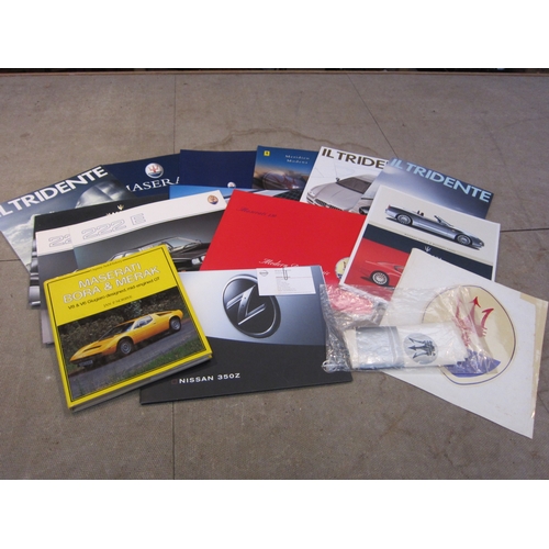 5074 - A quantity of Maserati ephemera including sales brochures for the 3200GT, 222SE and the 430, etc., M... 